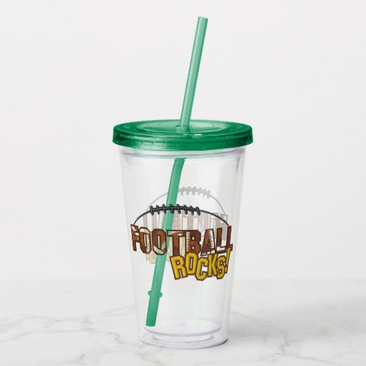 Football Acryl Drinkbeker (Achterkant)