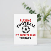 football afspelen briefkaart (Staand voorkant)