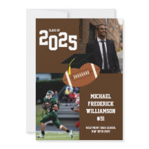 Football Afstuderen Sport Bruin Aankondiging