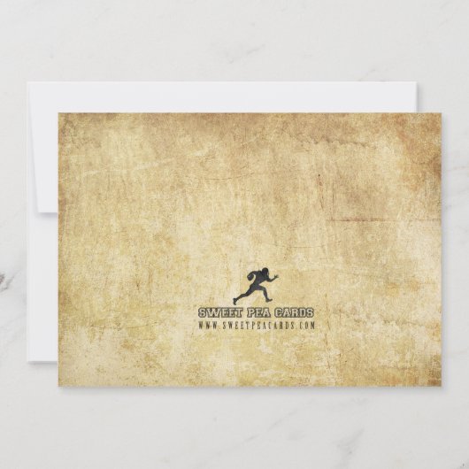 Football Afstuderen uitnodiging (Achterkant)