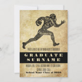 Football Afstuderen uitnodiging (Voorkant)