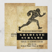 Football Afstuderen uitnodiging (Voorkant / Achterkant)