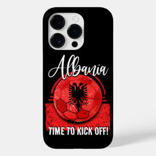 Football Albanië Vlag, Voetbal Vintage Case-Mate iPhone 14 Pro Hoesje