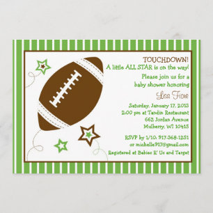 Football Alle Star Baby Shower Invitaties Kaart