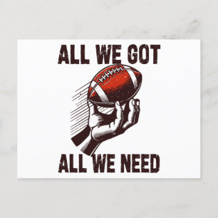 Football Alles wat we hebben alles wat we nodig he Feestdagenkaart