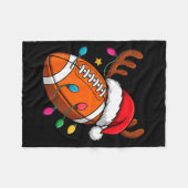 Football American Reindeer Horns Christmas Xmas Ba Fleece Deken (Voorkant (Horizontaal))