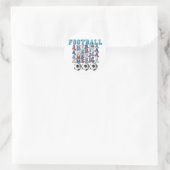 FOOTBALL AMERIKAANS RONDE STICKER (Tas)
