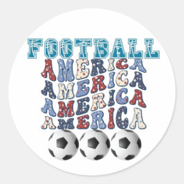FOOTBALL AMERIKAANS RONDE STICKER