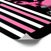 Football Amerikaanse vlag tegen borstkanker Poster (Hoek)