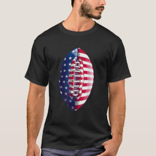 Football - amerikaanse vlaggen op 4 juli t-shirt