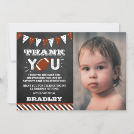 Football Any Age Verjaardagsfoto Bedankkaart