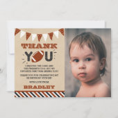 Football Any Age Verjaardagsfoto Bedankkaart (Voorkant)