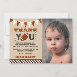 Football Any Age Verjaardagsfoto Bedankkaart