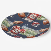 Football apparatuurpatroon papieren bordje (Gekanteld)