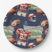 Football apparatuurpatroon papieren bordje (Voorkant)