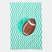 Football; Aqua Green Chevron Theedoek (Verticaal)