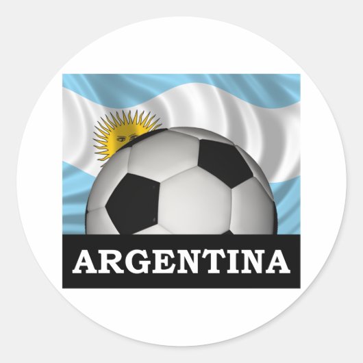 Football Argentinië Ronde Sticker (Voorkant)