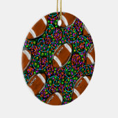 Football Art Green Keramisch Ornament (Rechts)