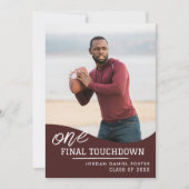 Football Atleet Afstuderen Aankondiging (Voorkant)