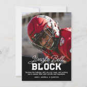 Football Atleet Sportkerst Feestdagenkaart (Voorkant)