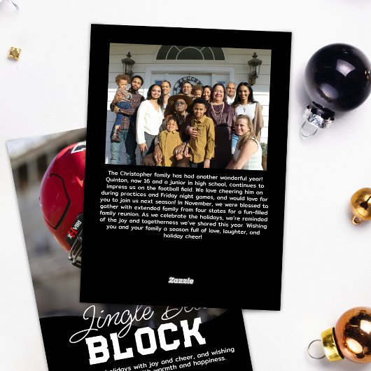 Football Atleet Sportkerst Feestdagenkaart