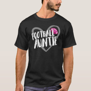 Football Auntie Heart T-shirt