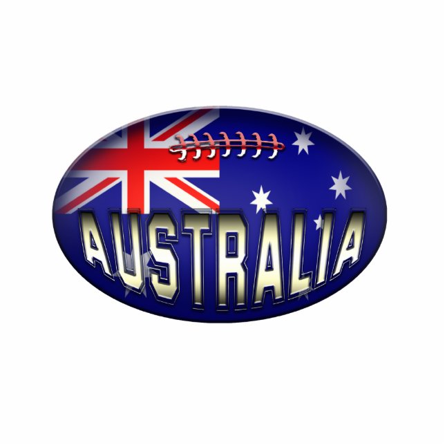 Football Australische vlag Fotobeeldje Ornament (Voorkant)
