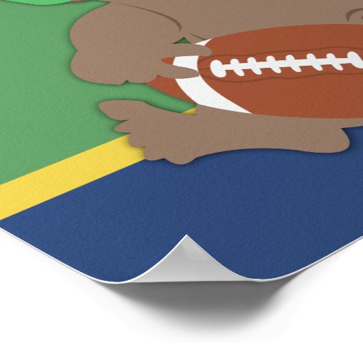 Football Baby Aangepaste Baby shower banner afdruk Poster (Hoek)