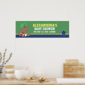 Football Baby Aangepaste Baby shower banner afdruk Poster (Keuken)