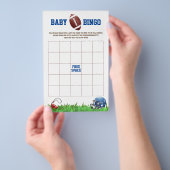 Football Baby BINGO Baby shower spel Flyer (Hand)