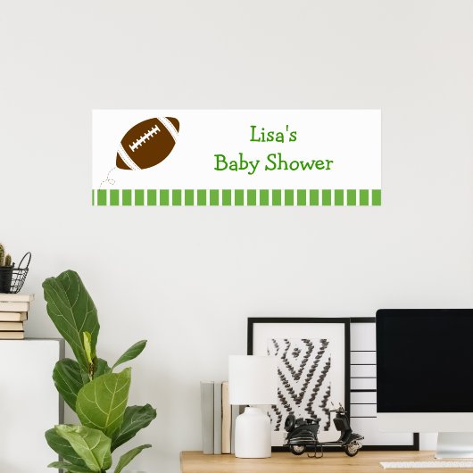 Football Baby Boy Aangepaste banner Poster (Thuiskantoor)