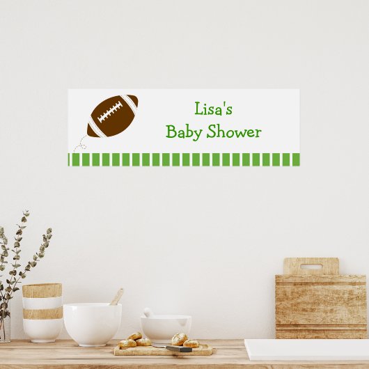 Football Baby Boy Aangepaste banner Poster (Keuken)