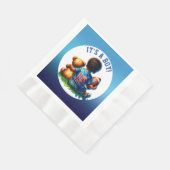Football Baby Boy en Teddy Baby shower Het is een  Servet (Hoek)