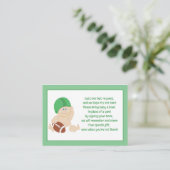 Football Baby Enclosure Book Request Cards Informatiekaartje (Staand voorkant)