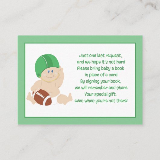 Football Baby Enclosure Book Request Cards Informatiekaartje (Voorkant)
