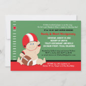 Football Baby (rood/zwart) Baby shower sport Kaart (Voorkant)