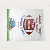 Football Baby shower Achtergrond Wandkleed (Voorkant (horizontaal))