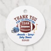 Football Baby shower Bedankjes Labels (Achterkant)