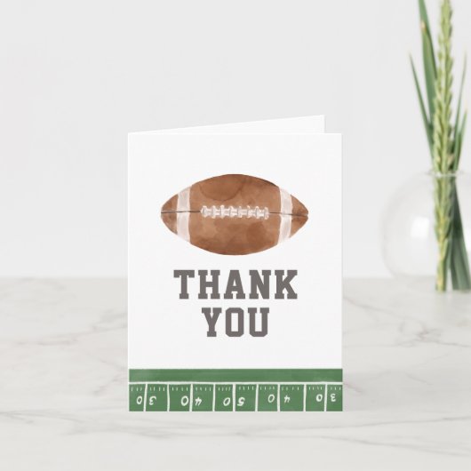 Football Baby shower Bedankkaart (Voorkant)