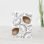 Football Baby shower bedankpas Bedankkaart (Achterkant)