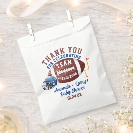 Football Baby shower Bedankzakje (Geknipt)