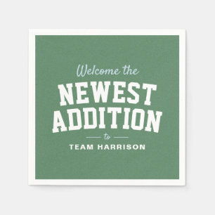 Football baby shower blauw achterklep gepersonalis servet