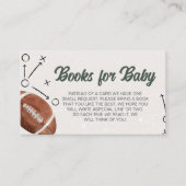 Football Baby shower Boeken voor Baby Informatiekaartje (Voorkant)