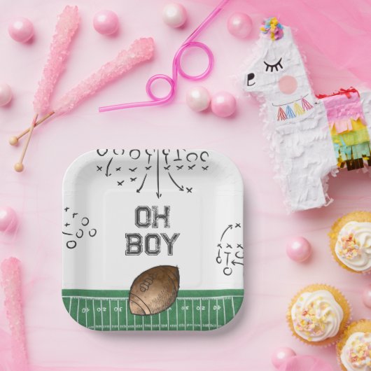 Football Baby shower Borden | Footballs douche Papieren Bordje (Feest)