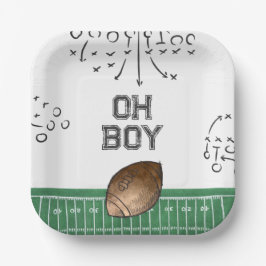 Football Baby shower Borden | Footballs douche Papieren Bordje
