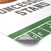 Football Baby shower Concessie Stand Sign Poster (Hoek)