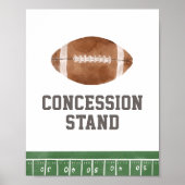 Football Baby shower Concessie Stand Sign Poster (Voorkant)