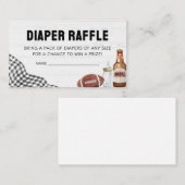 Football Baby Shower Diaper Raffle Informatiekaartje (Voorkant / Achterkant)