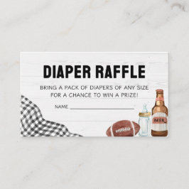 Football Baby Shower Diaper Raffle Informatiekaartje
