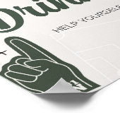 Football Baby shower Drinken Poster (Hoek)